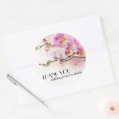 Elegant Orchids Vielen Dank Runder Aufkleber (Umschlag)