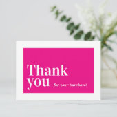 ELEGANT ORDER INSERT Geschäft danke Ihnen chic pin (Stehend Vorderseite)