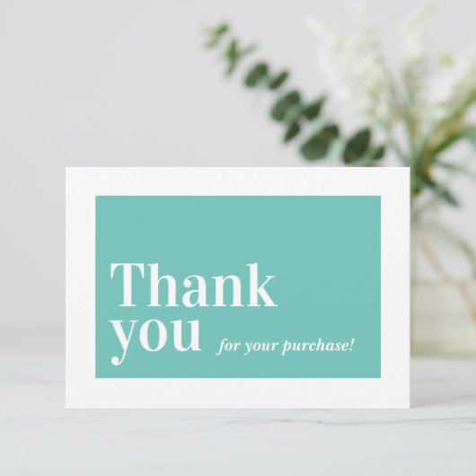 ELEGANT ORDER INSERT Geschäft danke Ihnen Minze gr (Stehend Vorderseite)