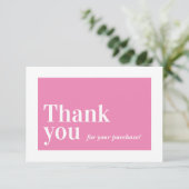 ELEGANT ORDER INSERT Geschäft danke Ihnen Süßigkei (Stehend Vorderseite)