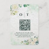 Elegant Organic Modern Wedding Enclosure Card Begleitkarte (Vorderseite)
