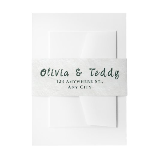 Elegant Organic Modern Wedding Invitation Einladungsbanderole (Vorderseite Beispiel)