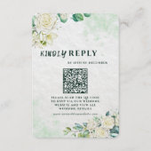 Elegant Organic Modern Wedding RSVP Card  Karte (Vorderseite)