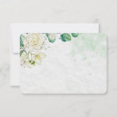Elegant Organic Modern Wedding RSVP Card  Karte (Rückseite)