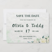 Elegant Organic Modern Wedding Save The Date (Vorderseite)