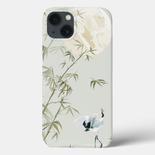Elegant Oriental Bamboo Crane Case-Mate iPhone Hülle (Rückseite)