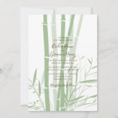 Elegant Oriental Bamboo Einladungen für Hochzeiten (Vorderseite)