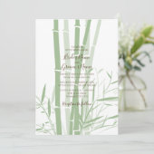 Elegant Oriental Bamboo Einladungen für Hochzeiten (Stehend Vorderseite)