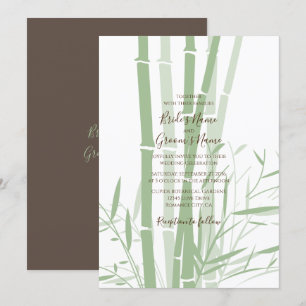 Elegant Oriental Bamboo Einladungen für Hochzeiten