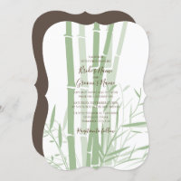 Elegant Oriental Bamboo Einladungen für Hochzeiten