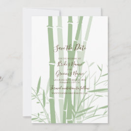 Elegant Oriental Bamboo Hochzeit speichern Sie das Save The Date