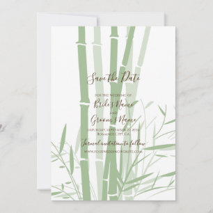 Elegant Oriental Bamboo Hochzeit speichern Sie das Save The Date