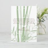 Elegant Oriental Bamboo Wedding Dankeschön Card Dankeskarte (Stehend Vorderseite)