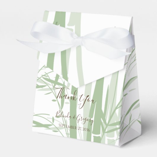 Elegant Oriental Bamboo Wedding Geschenkschachtel (Vorderseite)