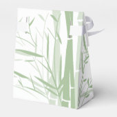 Elegant Oriental Bamboo Wedding Geschenkschachtel (Rückseite)