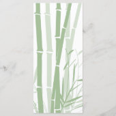 Elegant Oriental Bamboo Wedding Menükarte (Rückseite)