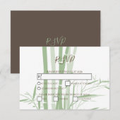 Elegant Oriental Bamboo Wedding RSVP Cards Karte (Vorne/Hinten)