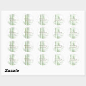 Elegant Oriental Bamboo Wedding Runder Aufkleber (Blatt)
