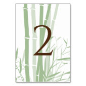 Elegant Oriental Bamboo Wedding Tischnummer (Rückseite)