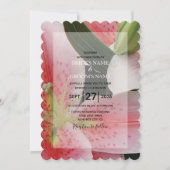 Elegant Oriental Lilies Wedding Einladungen (Vorderseite)