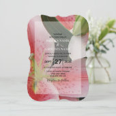 Elegant Oriental Lilies Wedding Einladungen (Stehend Vorderseite)