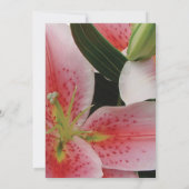 Elegant Oriental Lilies Wedding Einladungen (Rückseite)