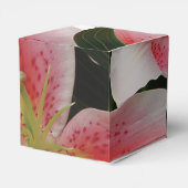 Elegant Oriental Lilies Wedding Geschenkschachtel (Rückseite)