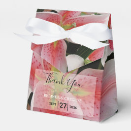 Elegant Oriental Lilies Wedding Geschenkschachtel