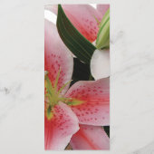 Elegant Oriental Lilies Wedding Menükarte (Rückseite)