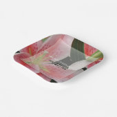 Elegant Oriental Lilies Wedding Pappteller (Gewinkelt)