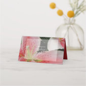 Elegant Oriental Lilies Wedding Platzkarte (Rückseite)