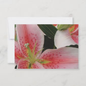 Elegant Oriental Lilies Wedding RSVP Cards Karte (Rückseite)