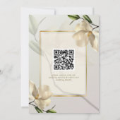 Elegant Oriental Magnolia Hochzeit speichern Sie d Einladung (Rückseite)