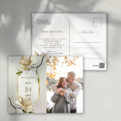 Elegant Oriental Magnolia Hochzeit speichern Sie d Postkarte