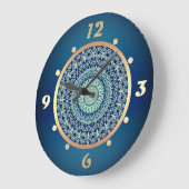 Elegant, Oriental pattern, modern Große Wanduhr (Winkel)