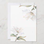 Elegant Oriental White Magnolia Wedding Einladung (Rückseite)