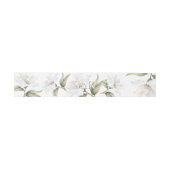 Elegant Oriental White Magnolia Wedding  Einladungsbanderole (Flach)