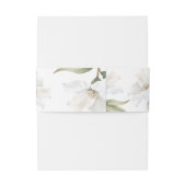 Elegant Oriental White Magnolia Wedding  Einladungsbanderole (Rückseitenbeispiel)