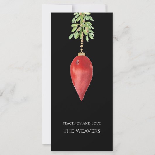 Elegant Original Wasserfarbe Rote Landschaft Weihn (Vorderseite)