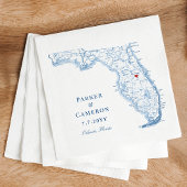 Elegant Orlando Florida Map Wedding Serviette