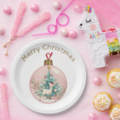Elegant Ornament Design & Custom Name Paper Plates Pappteller (Party)