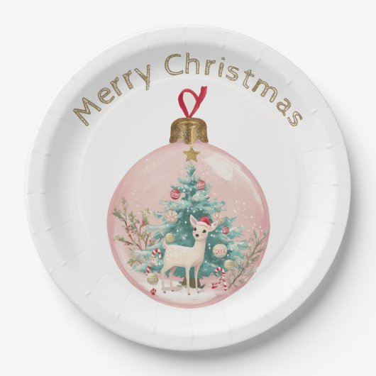 Elegant Ornament Design & Custom Name Paper Plates Pappteller (Vorderseite)