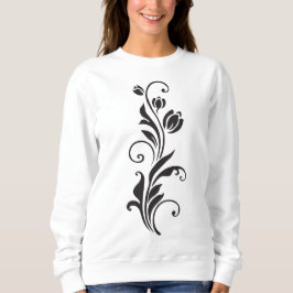 Elegant Ornamental Floral Flower Art Sweatshirt