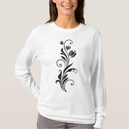 Elegant Ornamental Floral Flower Art T-Shirt