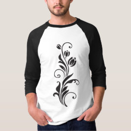 Elegant Ornamental Floral Flower Art T-Shirt