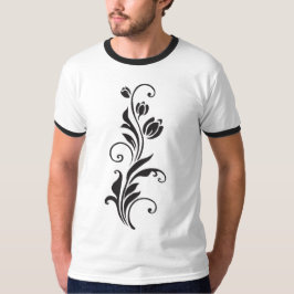 Elegant Ornamental Floral Flower Art T-Shirt