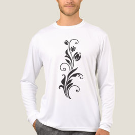 Elegant Ornamental Floral Flower Art Tri-Blend Shirt