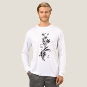 Elegant Ornamental Floral Flower Art Tri-Blend Shirt (Vorderseite komplett)