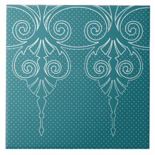 Elegant, ornamentale, Punkte, Linien, Schwünge Fliese