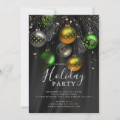 Elegant Ornaments Christmas Party Einladung (Vorderseite)
